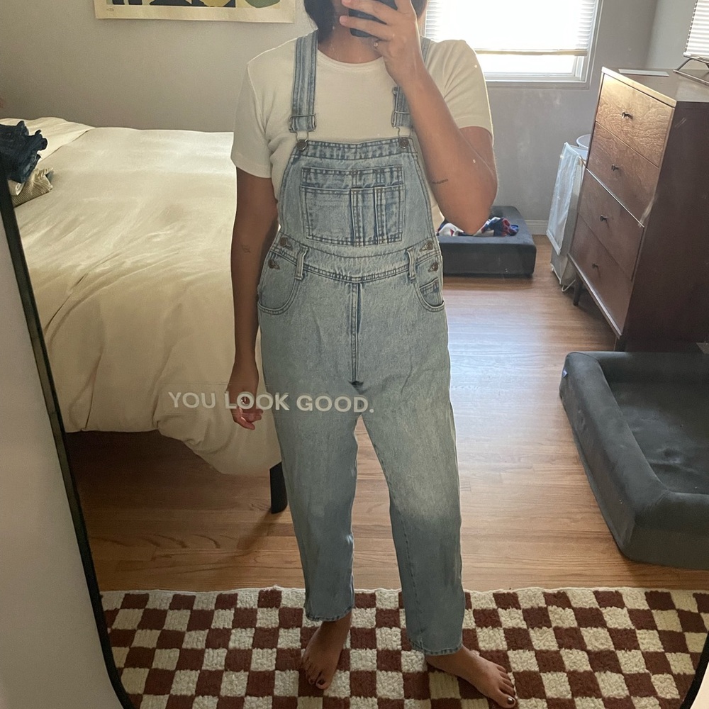 Vintage denim overalls